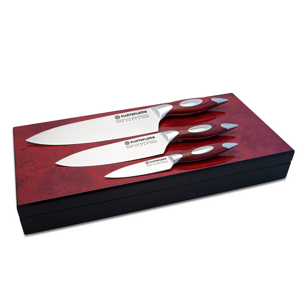 Flint & Flame 3 Piece Chef Set Flint and Flame