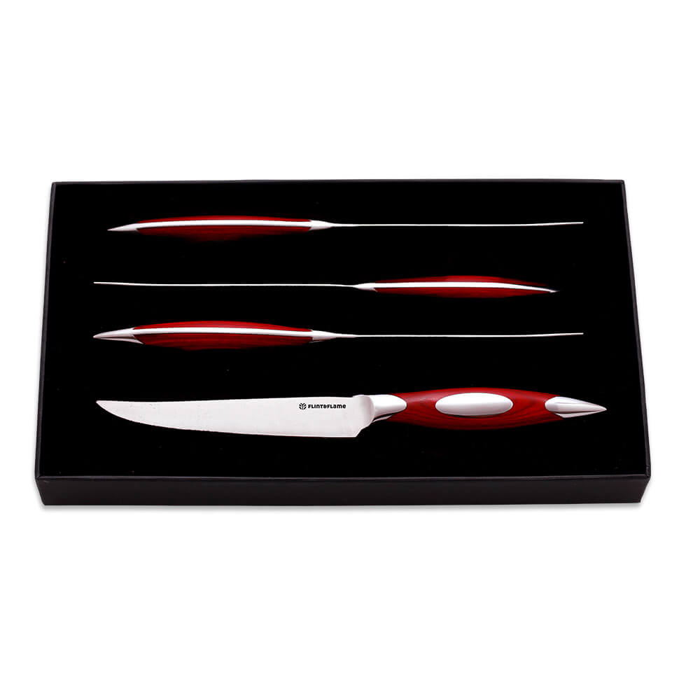Flint & Flame 4 Piece Steak Knife Set Flint and Flame