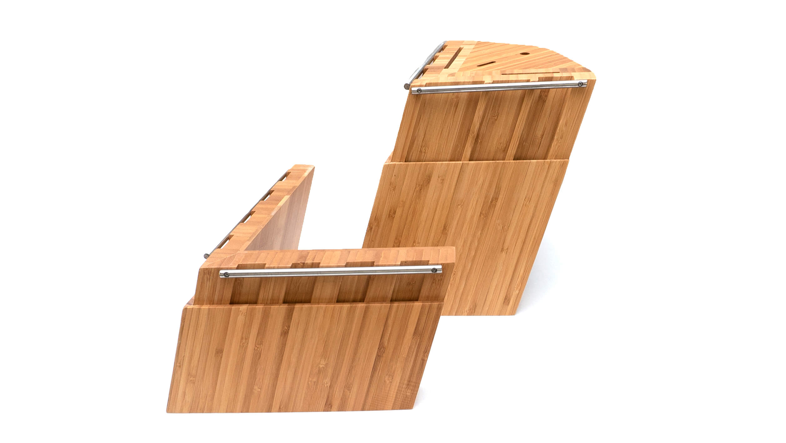 Flint & Flame 2 Piece Bamboo Knife Block Flint and Flame