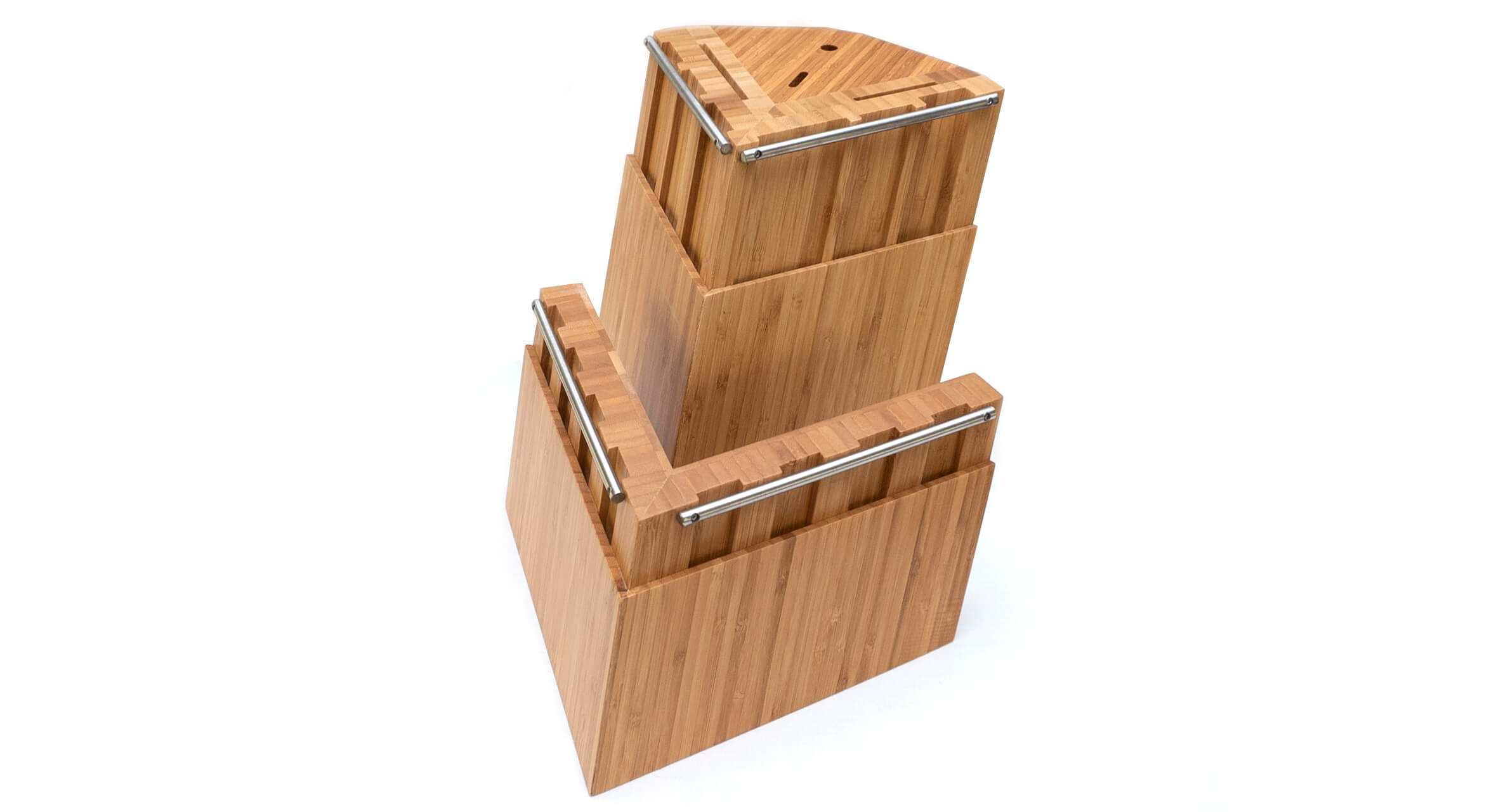 Flint & Flame 2 Piece Bamboo Knife Block Flint and Flame