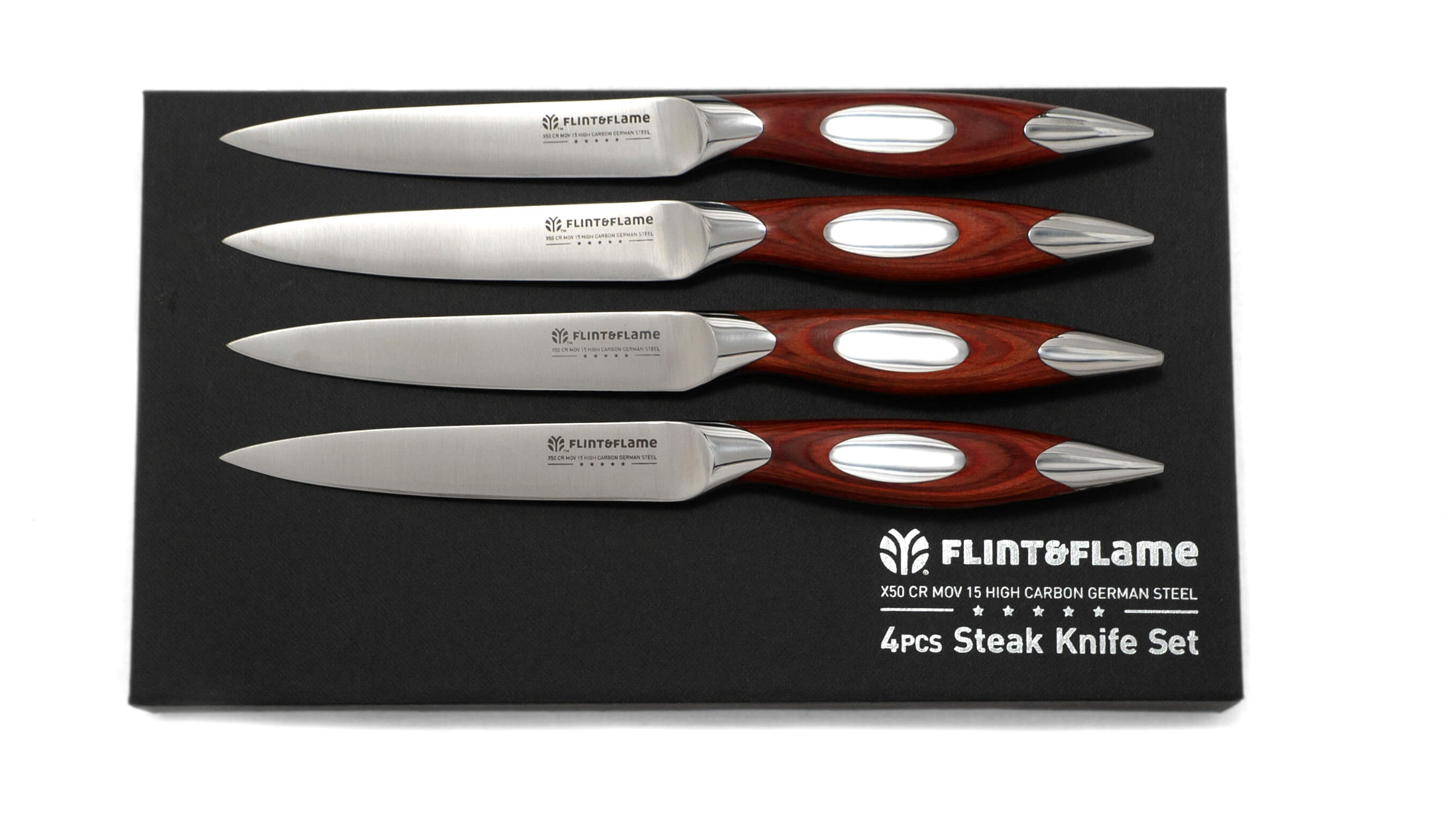 Flint & Flame 4 Piece Steak Knife Set Flint and Flame