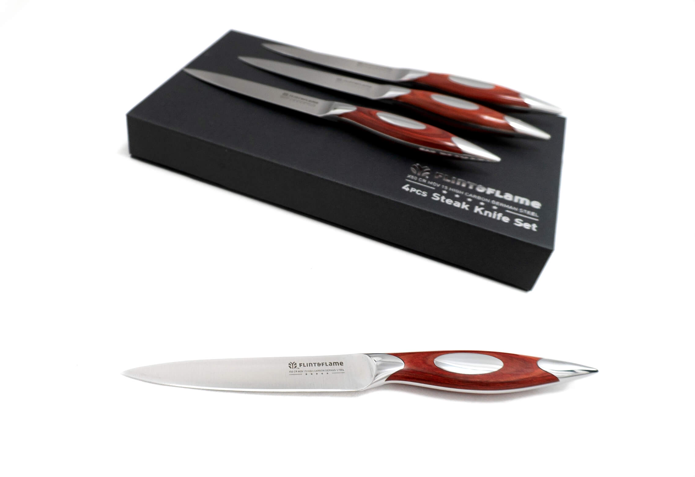 Flint & Flame 4 Piece Steak Knife Set Flint and Flame