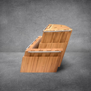 Flint & Flame 2 Piece Bamboo Knife Block