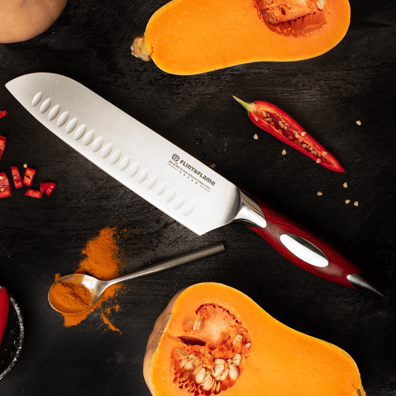 Flint & Flame 8" Santoku Knife