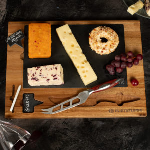 Cheese Board with Flint & Flame 5" Cheese Knife