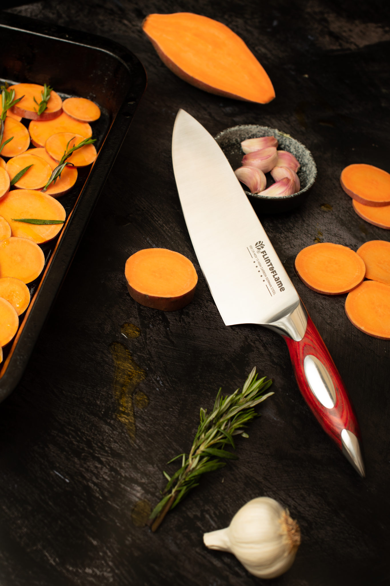 Flint & Flame 8″ Chef Knife Flint and Flame