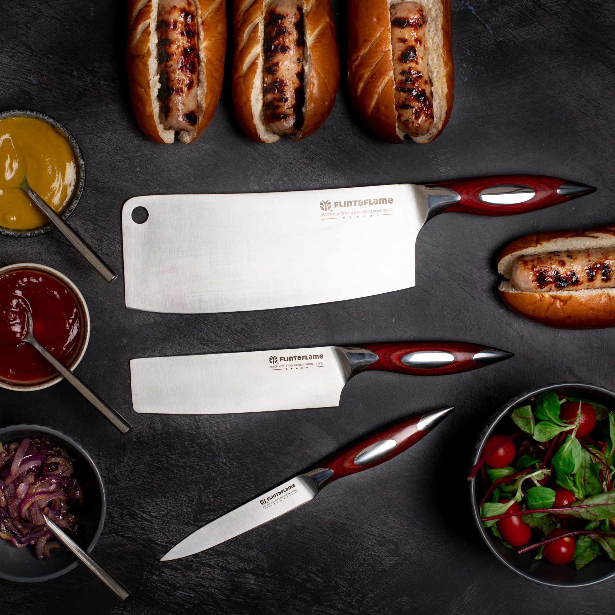 Flint & Flame BBQ Knife Set Flint and Flame