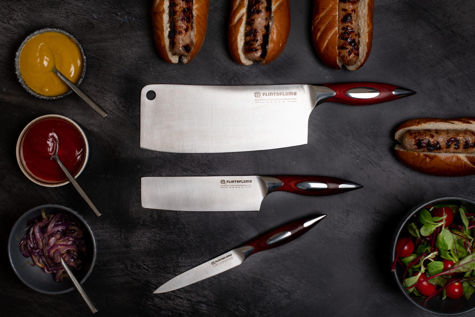 Flint & Flame BBQ Knife Set Available to purchase on PreOrder