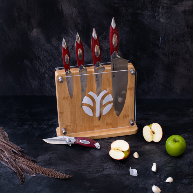 Flint & Flame Game Larder Collection with Knife Block Flint and Flame