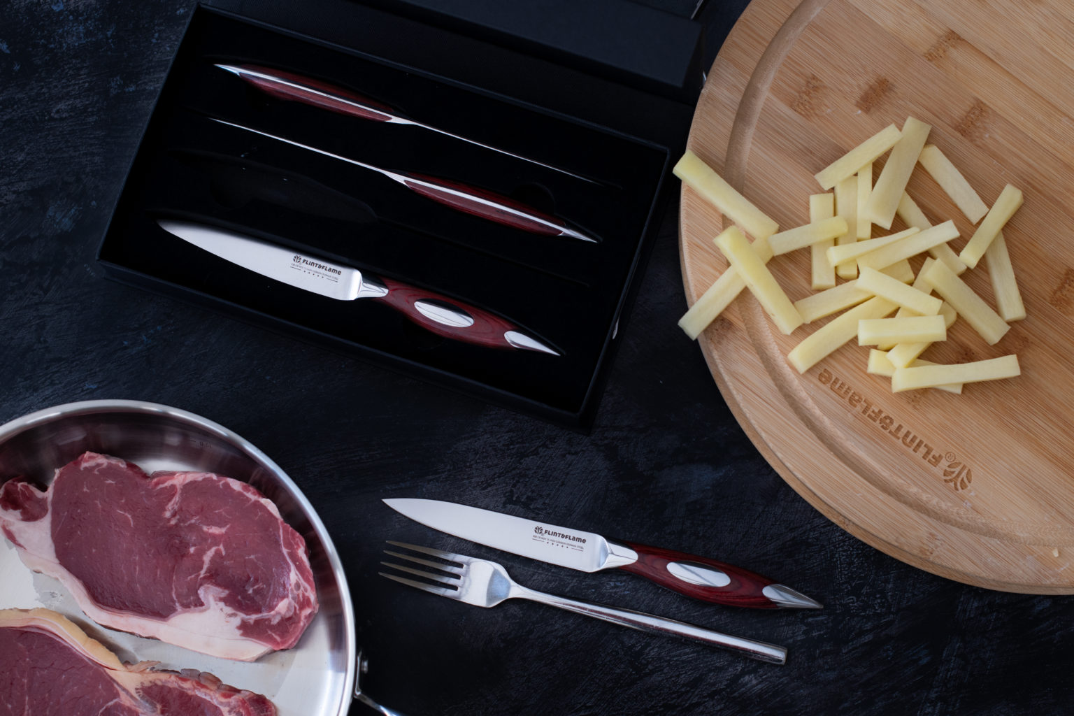 Flint & Flame 4 Piece Steak Knife Set Flint and Flame