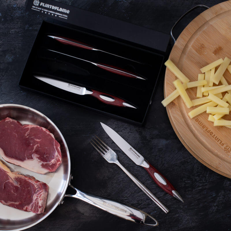 Flint & Flame 4 Piece Steak Knife Set