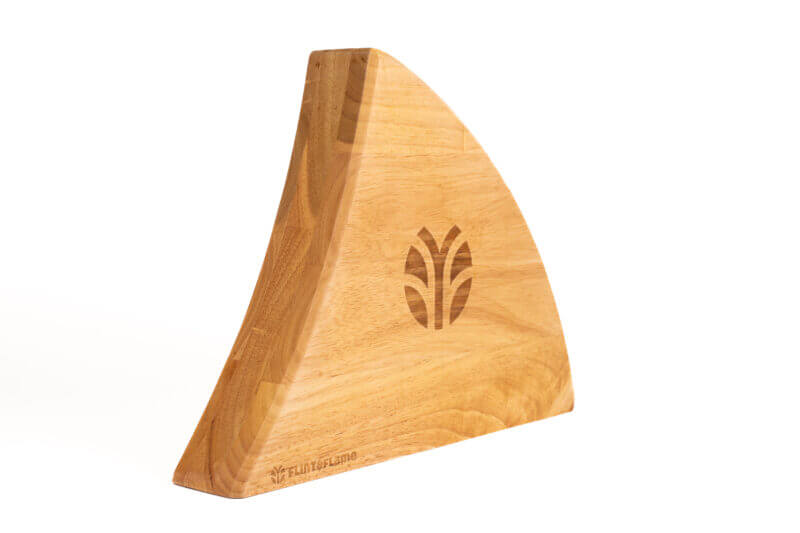 Flint & Flame Rubber Wood Shark Fin Knife Block - Image 3