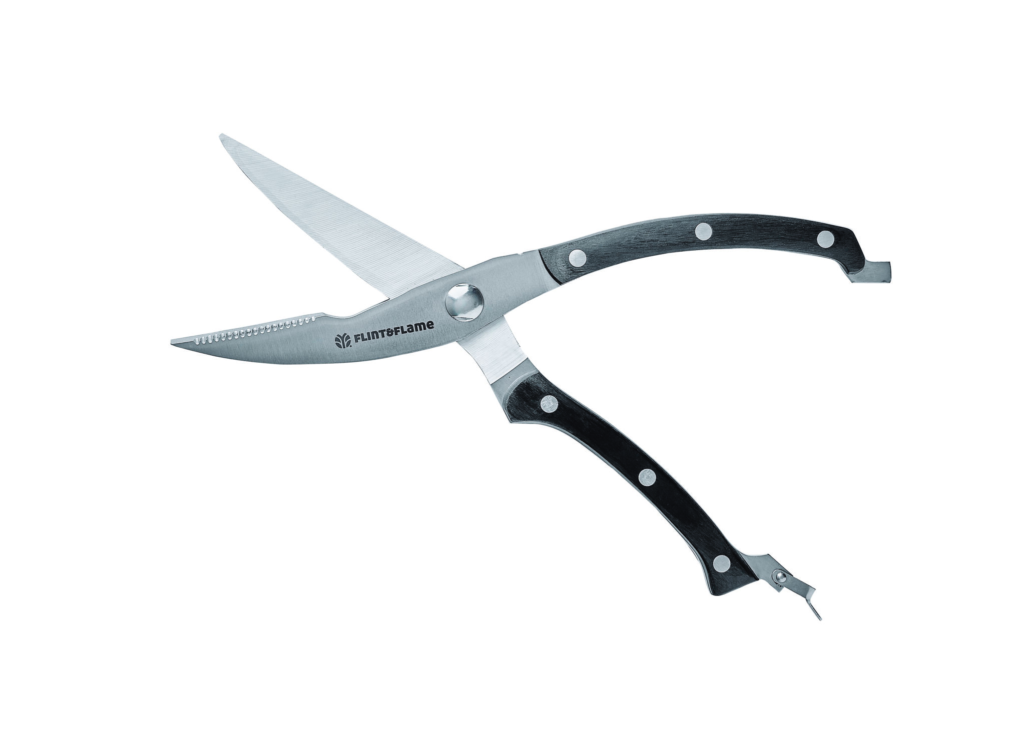 Available to PreOrder Black Handled Kitchen Shears Flint and Flame