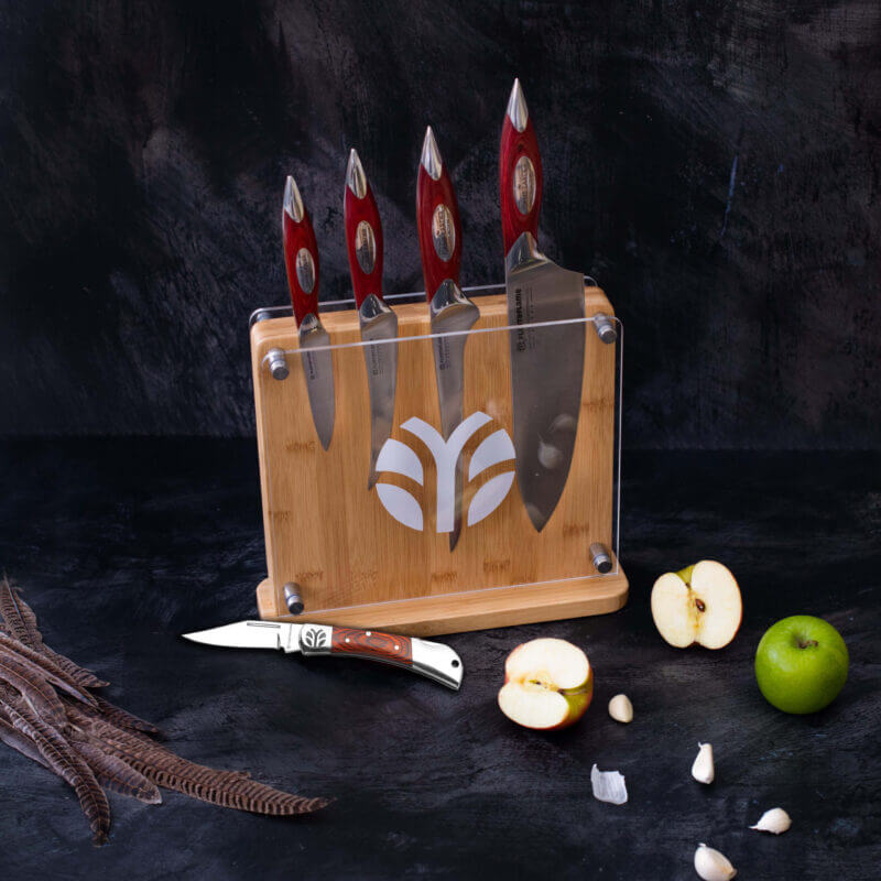 Flint & Flame Game Larder Collection with Magnetic Knife Block