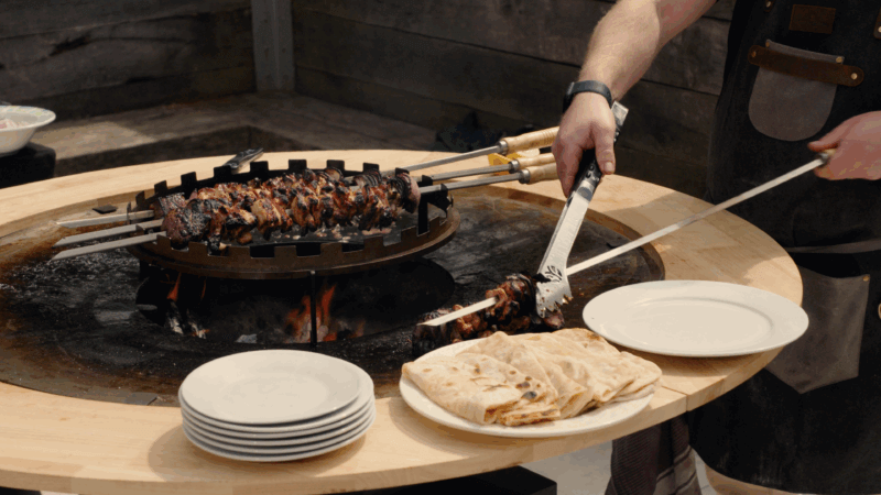 Skewer Ring & Skewers for Plancha Outdoor Cooking System