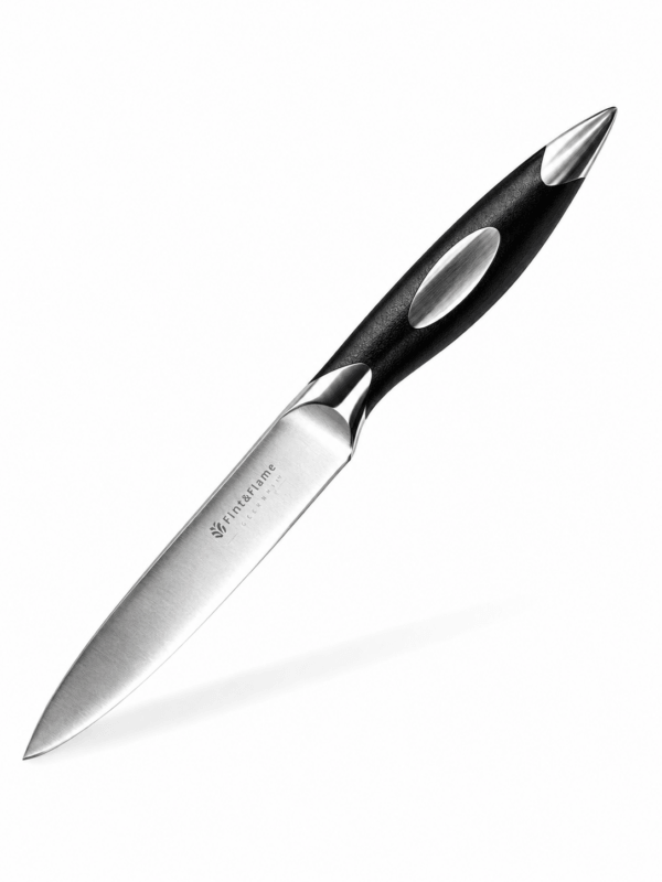 5" Utility/Steak Knife with Black Micarta Handle